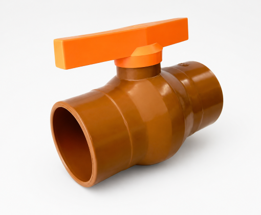 Registro de Esfera PVC Solda Marrom
